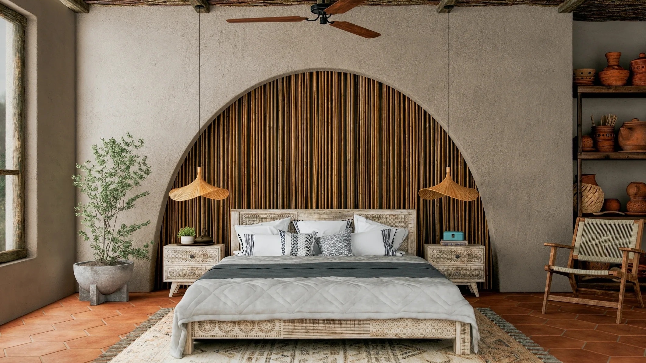 Changeover cleans — pristine villa bedroom